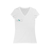 Women's V neck Simple logo