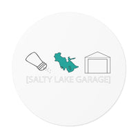 Round sticker Simple Lake