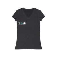 Women's V neck Simple logo