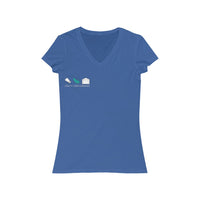 Women's V neck Simple logo